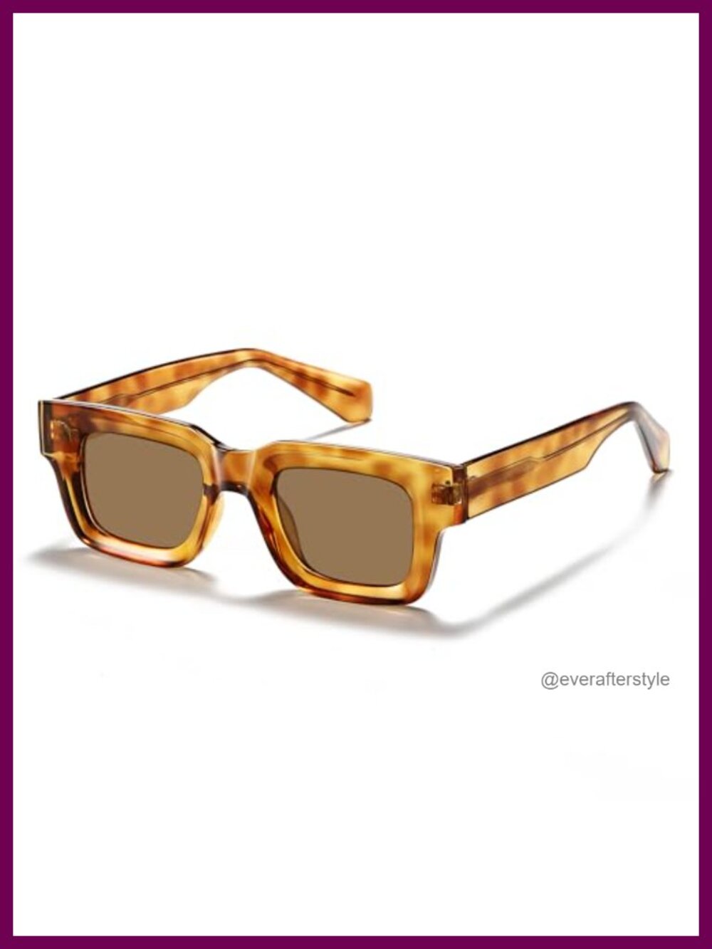 Polarized Square Sunglasses UV400 Protection Rectangle Vintage Shades Chunky